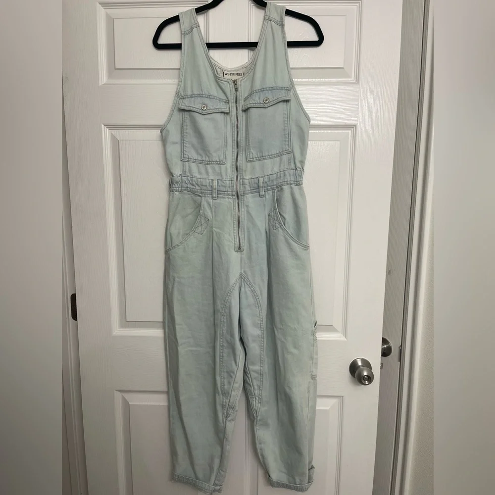 Free People We The Free Cloud Nine Jumpsuit Size XS looking glass - Picture 2 of 4
